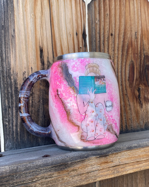 Custom Milky Way Reading Girl Coffee Mug. **FREE SHPPING