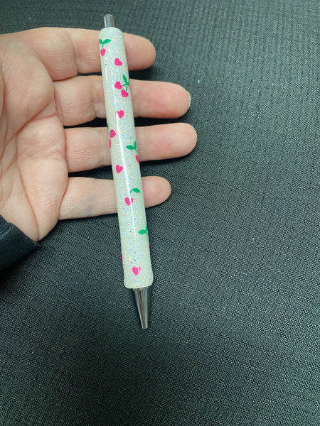 Cherry Glitter Pen  **FREE SHIPPING