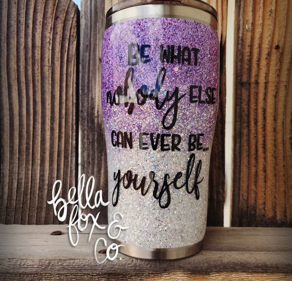 Custom Reading Girl Glitter Tumbler  **FREE SHIPPING