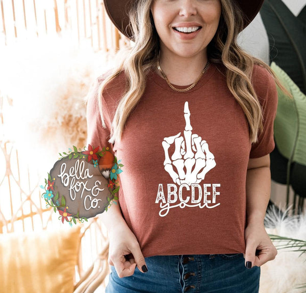 ABCDEF You T-shirt or Hoodie Sweatshirt *FREE SHIPPING