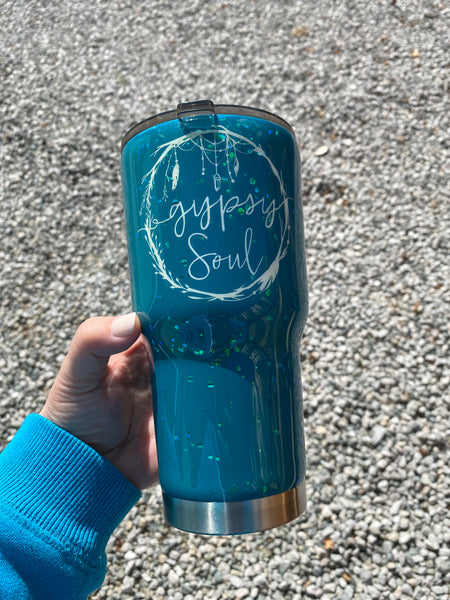 Gypsy Soul Glitter Tumbler