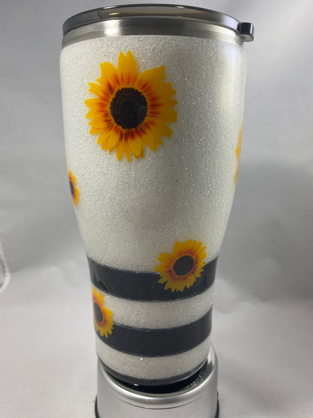 Got Mud Pig Sunflower Glitter Tumbler **FREE SHIPPING