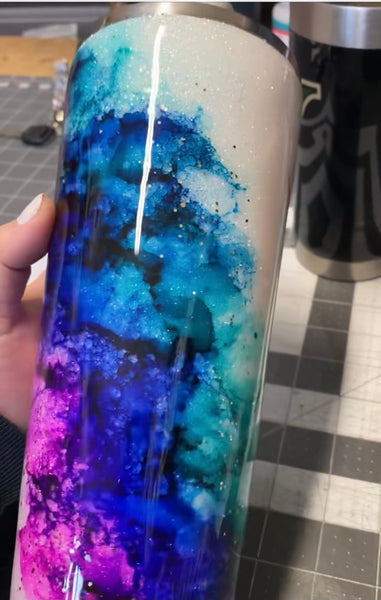 "The Mindie" Ink Glitter Tumbler**FREE SHIPPING