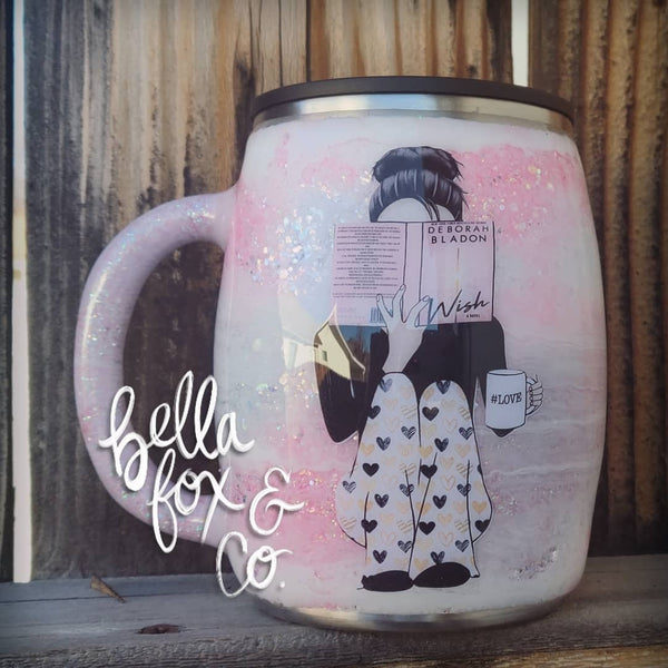 Custom Milky Way Reading Girl Coffee Mug. **FREE SHPPING