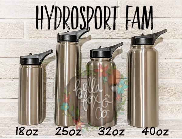 VET Tech Custom Glitter Overlay Hydrosport Tumbler