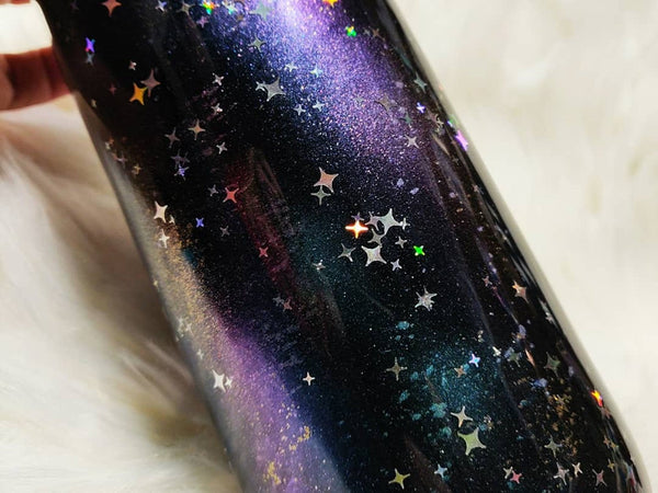 Custom Galaxy Glitter Tumbler **FREE SHIPPING