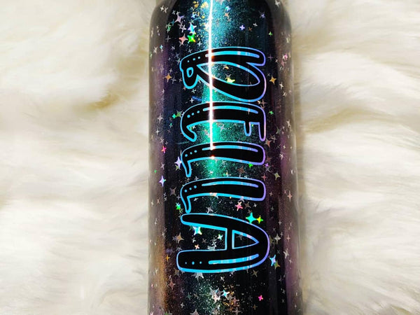 Custom Galaxy Glitter Tumbler **FREE SHIPPING