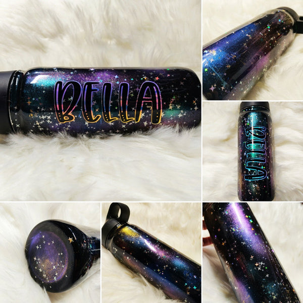 Custom Galaxy Glitter Tumbler **FREE SHIPPING