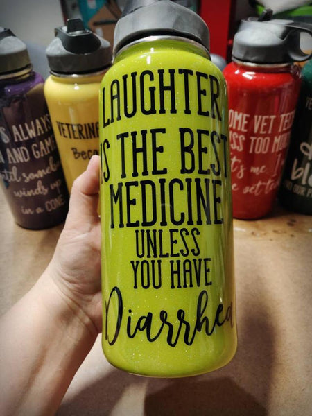 VET Tech Custom Glitter Overlay Hydrosport Tumbler