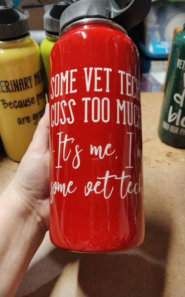 VET Tech Custom Glitter Overlay Hydrosport Tumbler