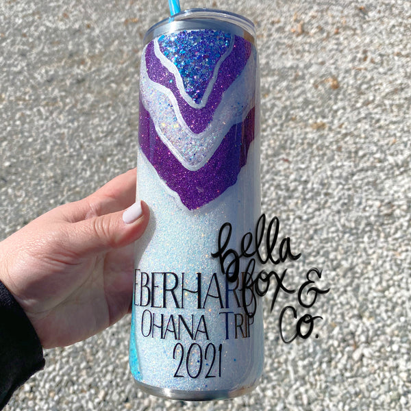 Custom Geoed Glitter Tumbler **FREE SHIPPING