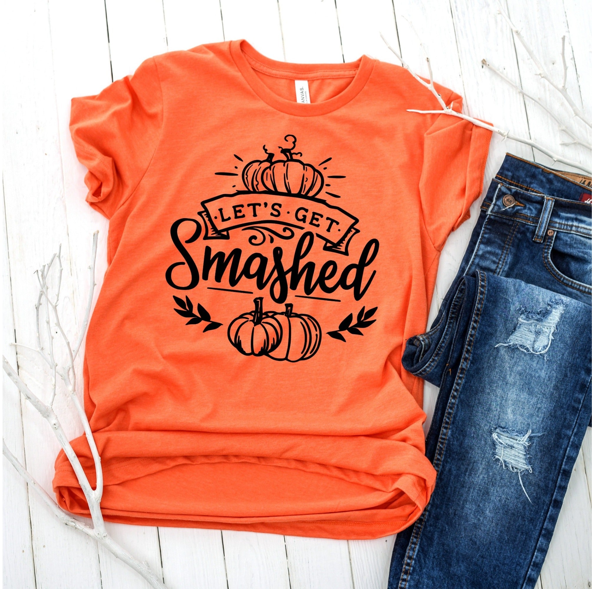 Lets Get Smashed Halloween Pumpkin T shirt