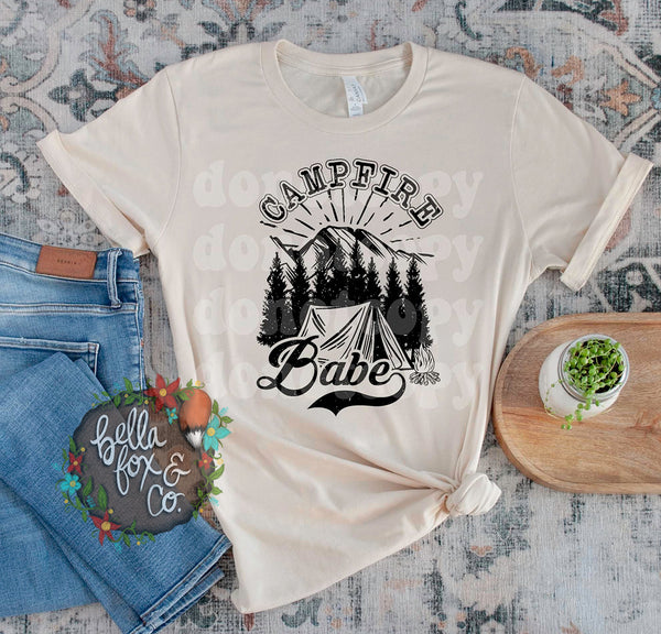 Campfire BABE T-shirt or Hoodie Sweatshirt *FREE SHIPPING