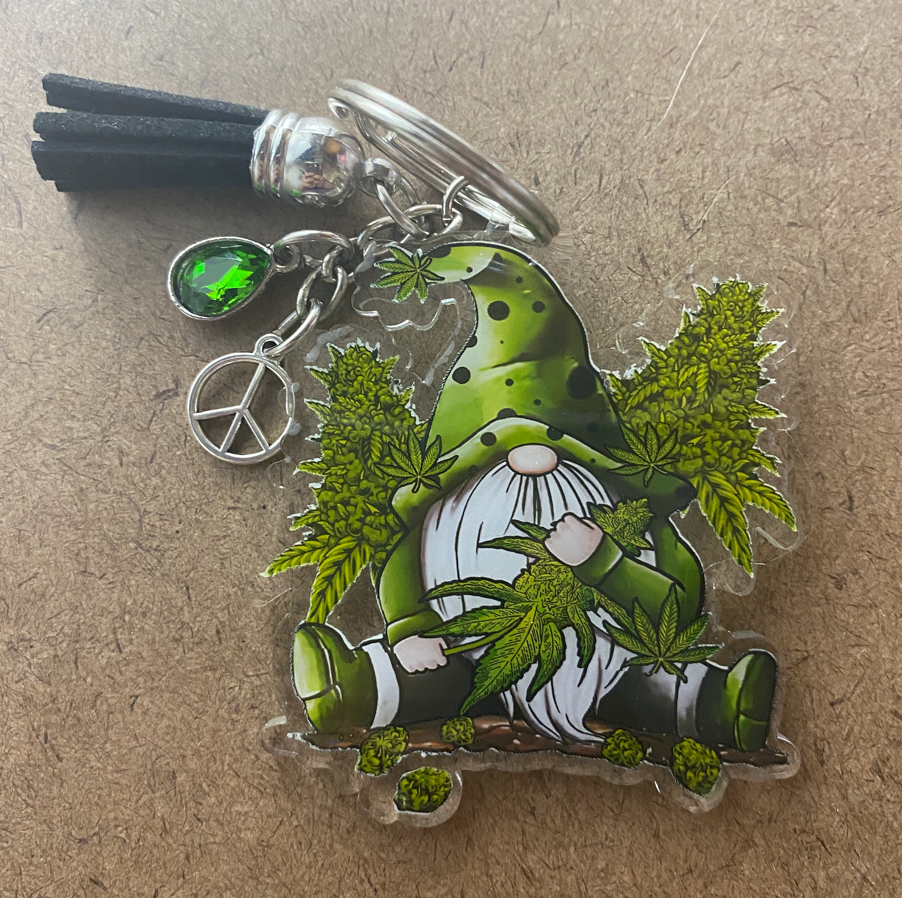 Weed Gnome Keychain w/Charms