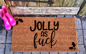 Jolly As Fuck Holiday Doormat