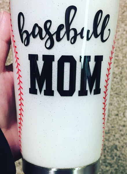 Baseball Mom Glitter Sport Tumbler  **FREE SHIPPING