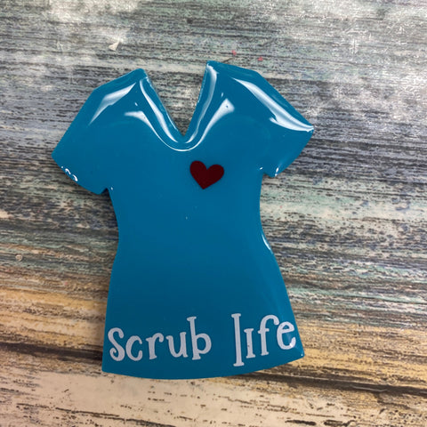 Scrub Life Badge Reel Nurse