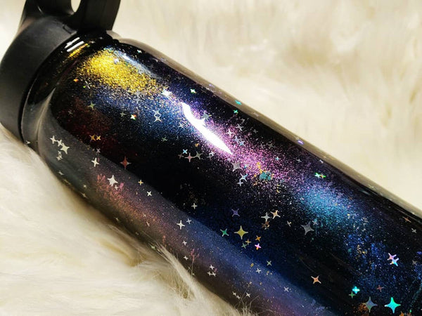 Custom Galaxy Glitter Tumbler **FREE SHIPPING