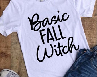 Basic Fall Witch Halloween T Shirt or Hoodie**FREE SHIPPING