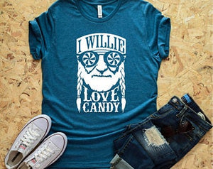 I Willie Love Candy Halloween T-shirt **FREE SHIPPING