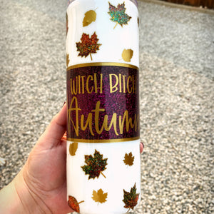 Witch Bitch Autumn Glitter Coffee Tumbler